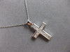 .50CT DIAMOND 14KT WHITE GOLD 3D PRINCESS CHANNEL INVISIBLE CROSS PENDANT #27696
