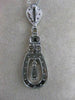 ESTATE FANCY YELLOW DIAMOND 14K WHITE 2 TONE GOLD FILIGREE PENDANT F/G VS #19538