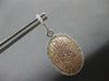 LARGE 3.61CT WHITE & PINK DIAMOND 18KT WHITE & ROSE GOLD OVAL HALO FUN EARRINGS