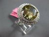 EXTRA LARGE GIA 12.59CT WHITE & GREEN DIAMOND 18KT WHITE GOLD 3D ENGAGEMENT RING