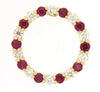 1.0CT DIAMOND & AAA RUBY 14KT YELLOW GOLD ROUND CIRCLE OF LIFE FLOATING PENDANT