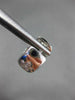 ESTATE .40CT DIAMOND 14KT WHITE GOLD 3D FLOWER HUGGIE FRIENDSHIP EARRINGS #3827