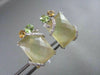 ANTIQUE 14KT WHITE 16.25CTW YELLOW QUARZ & DIAMONDS WITH MULTI GEM EARRINGS!!!!!
