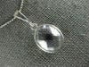 ESTATE AAA CRYSTAL 14KT WHITE GOLD 3D CLASSIC BEZEL OVAL PENDANT