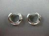 ESTATE .15CT DIAMOND 14KT WHITE GOLD HUGGIE ETOILE EARRINGS BEAUTIFUL!! #9279