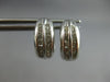 .50CT DIAMOND 14KT WHITE GOLD 3D CLASSIC 2 ROW CHANNEL HUGGIE HANGING EARRINGS