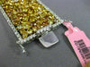 GIA LARGE 57.49CT MULTI COLOR DIAMOND 18KT 2 TONE GOLD CLUSTER TENNIS BRACELET