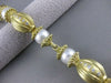 ESTATE LARGE DIAMOND 8.5M WHITE SOUTH SEA PEARL 18K GOLD FILIGREE BRACELET #2617