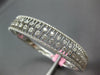 ESTATE WIDE 3.35CT DIAMOND 18KT WHITE GOLD 3D MULTI ROW FILIGREE BANGLE BRACELET