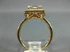 LARGE 1.60CT DIAMOND & AAA MORGANITE 14KT ROSE GOLD CUSHION CUT ENGAGEMENT RING