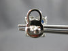 LARGE 3.98CT DIAMOND & AAA SAPPHIRE 14K WHITE GOLD OVAL MULTI LEAF STUD EARRINGS