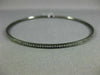 ESTATE .90CT DIAMOND 18KT BLACK GOLD 3D CLASSIC ETERNITY LOVE BANGLE BRACELET