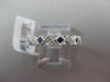 ANTIQUE .22CT AAA SAPPHIRE 14KT WHITE GOLD 5 STONE FILIGREE RING AMAZING!!!!!!!!