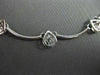 ANTIQUE ROUND .50CT DIAMOND 14KT WHITE GOLD 5 STONE PEAR ITALIAN NECKLACE #1809