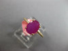 ESTATE 1.86CT RUBY 14KT YELLOW GOLD 3D CLASSIC OVAL SOLITAIRE SIMPLE FUN RING