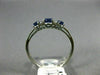 ESTATE .43CT DIAMOND & AAA SAPPHIRE 14KT WHITE GOLD 3D 3 STONE ROUND RING #21278