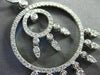 ESTATE LARGE 2.10CT DIAMOND 14K WHITE GOLD FLOATING CIRCLE OF LIFE PENDANT #1585
