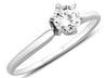 ESTATE .50CT DIAMOND 14KT WHITE GOLD 3D CLASSIC ROUND SOLITAIRE ENGAGEMENT RING
