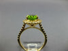 LARGE 3.40CT DIAMOND & AAA PERIDOT 14KT YELLOW GOLD 3D OVAL HALO ENGAGEMENT RING