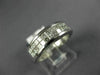 WIDE .84CT DIAMOND 14K WHITE GOLD 3D PRINCESS TWO ROW INVISIBLE ANNIVERSARY RING