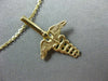 ESTATE 14KT YELLOW GOLD 3D HANDCRAFTED MEDICAL EMBLEM FLOATING PENDANT #25065