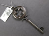 .09CT DIAMOND 14KT WHITE GOLD ETOLIE FOUR LEAF CLOVER KEY TO YOUR HEART PENDANT