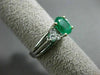 ESTATE 1.63CT DIAMOND & AAA EMERALD 18K WHITE GOLD 3D HEART HALO ENGAGEMENT RING