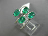 ESTATE LARGE 2.21CT DIAMOND & AAA EMERALD 14KT WHITE GOLD CLASSIC MULTI ROW RING