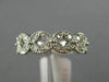 ESTATE .30CT DIAMOND 14K WHITE GOLD 3D FLOWER MILGRAIN FILIGREE ANNIVERSARY RING