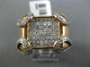 ESTATE LARGE 1.93CT ROUND & PRINCESS DIAMOND 14KT ROSE GOLD INVISIBLE MENS RING