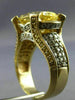 ESTATE EXTRA LARGE 8.52CT DIAMOND & AAA YELLOW TOPAZ 14KT TWO TONE GOLD FUN RING