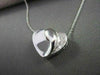 ESTATE LARGE .25CT DIAMOND 18KT WHITE GOLD HEART PENDANT + CHAIN F/G VS #7732