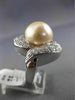ESTATE MASSIVE 2.46CT DIAMOND 18KT WHITE GOLD SOUTH SEA PEARL INFINITY LOVE RING