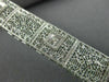 ANTIQUE WIDE & LONG .15CT DIAMOND 14K WHITE GOLD FILIGREE TENNIS BRACELET #26025