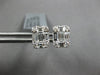 .97CT DIAMOND 18KT WHITE GOLD 3D ROUND & BAGUETTE INVISIBLE SQUARE STUD EARRINGS