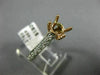 ESTATE .48CT DIAMOND 14KT 2 TONE GOLD 3D LUCIDA ROUND SEMI MOUNT ENGAGEMENT RING