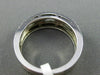 ESTATE .54CT ROUND DIAMOND 14KT WHITE GOLD OPEN 3 ROW WAVE ANNIVERSARY RING 6mm