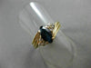 ESTATE .50CT DIAMOND & AAA MARQUISE SAPPHIRE 14KT YELLOW GOLD SWIRL RING #22355