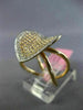 LARGE .92CT WHITE & PINK DIAMOND 18KT WHITE & ROSE GOLD 3D HEART INFINITY RING