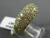 ANTIQUE WIDE 2.0CT DIAMOND 14K YELLOW GOLD PAVE MULTI ROW ANNIVERSARY RING #3544
