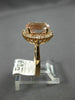 ESTATE LARGE 2.96CT DIAMOND & AAA MORGANITE 14KT ROSE GOLD OVAL ENGAGEMENT RING