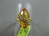 ESTATE 8.47CT CITRINE, YELLOW TOPAZ & DIAMOND 18KT YELLOW GOLD MARQUISE FUN RING