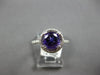 ESTATE 2.22CT DIAMOND & AAA AMETHYST 14KT WHITE GOLD ROUND HALO ENGAGEMENT RING