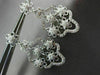 ESTATE LARGE 1.26CT DIAMOND 18K WHITE GOLD FILIGREE FLOWER STAR HANGING EARRINGS