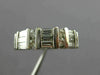 ESTATE 1CT ROUND & BAGUETTE DIAMOND 14KT WHITE GOLD 3D ANNIVERSARY RING #21536