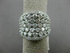 ESTATE LARGE 3.0CT DIAMOND 14KT WHITE GOLD ETOILE FILIGREE CLUSTER LOVE RING