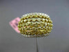 LARGE 3.12CT WHITE & FANCY YELLOW DIAMOND 18KT TWO TONE GOLD 3D ANNIVERSARY RING