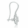 ESTATE 1.52CT DIAMOND 14KT WHITE GOLD CLASSIC FLOWER LEVERBACK HANGING EARRINGS