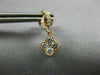 ESTATE .68CT DIAMOND 18KT ROSE GOLD 3D FLOWER MILGRAIN INFINITY HANGING EARRINGS