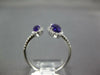 ESTATE 1.59CT DIAMOND & AAA AMETHYST 18K WHITE GOLD ELONGATED OVAL HALO FUN RING